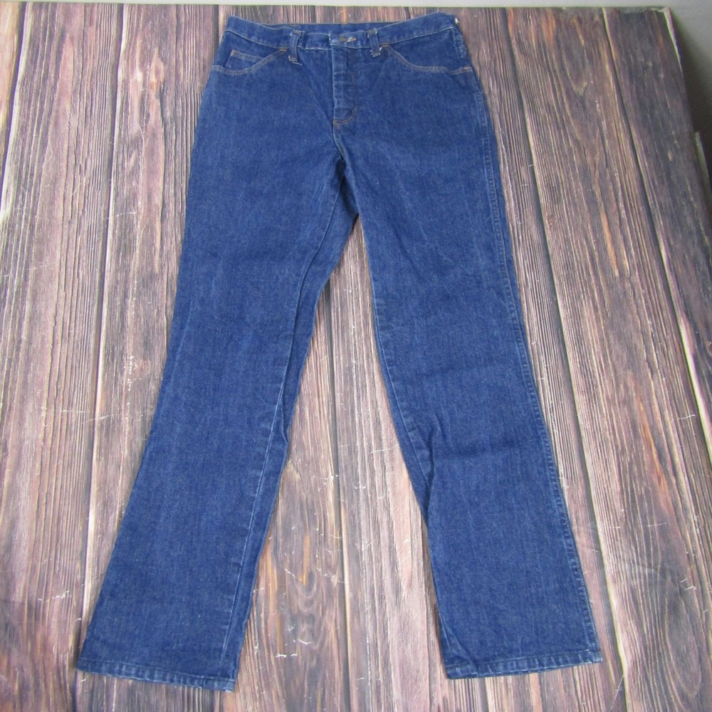 Wrangler Jeans Mens 32x31 Blue Denim Straight Leg Classic Western Vintage Style